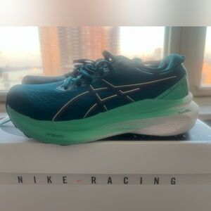 Asics Turquoise and Sea Green Running Shoes